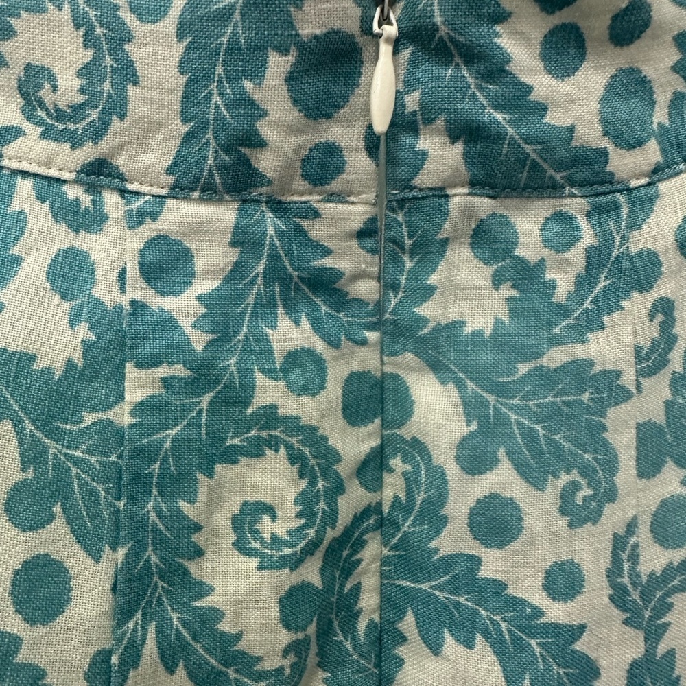 Boden Cora Linen Paisley Print Skir Sz 6 - Picture 3 of 8
